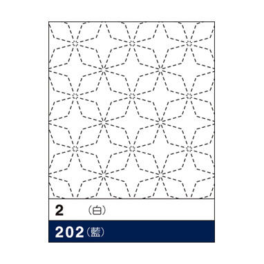 オリムパス 刺し子キット 花ふきん 角七宝-かくしっぽう（2） 白