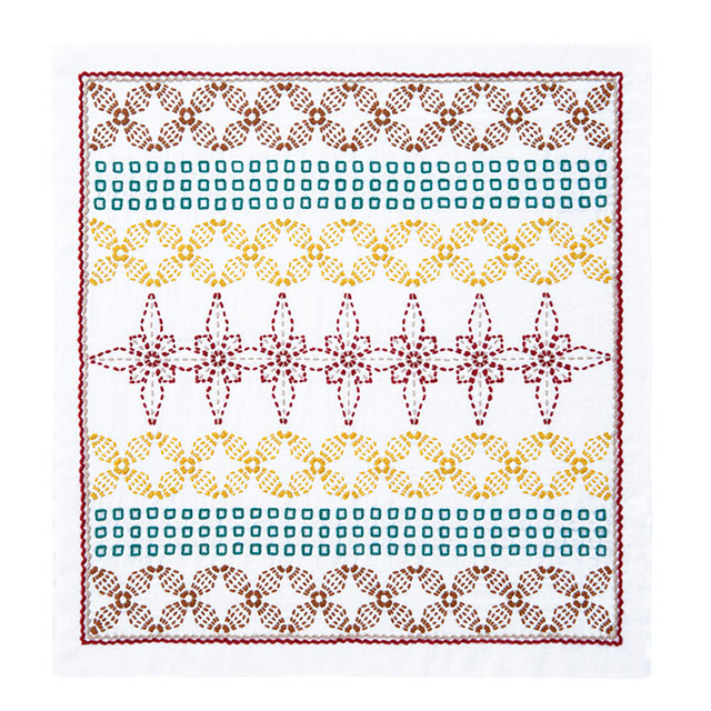 オリムパス 刺し子キット 花ふきん ラ・ブケティエル(SK-431) Poinsettia 06Bi99_