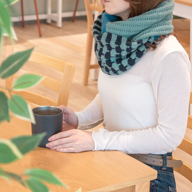 レシピNo.OKH-0042 模様編みのスヌード(S23-3)