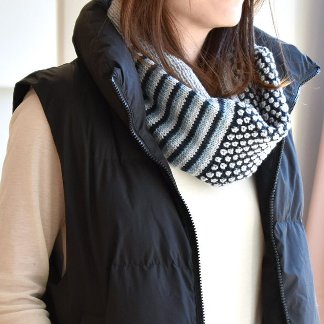 レシピNo.OKH-0059 模様編みのスヌード (Q22-2)