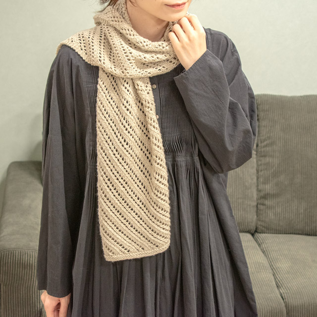 レシピNo.OKH-0070 斜め模様のショール(Q24-4)