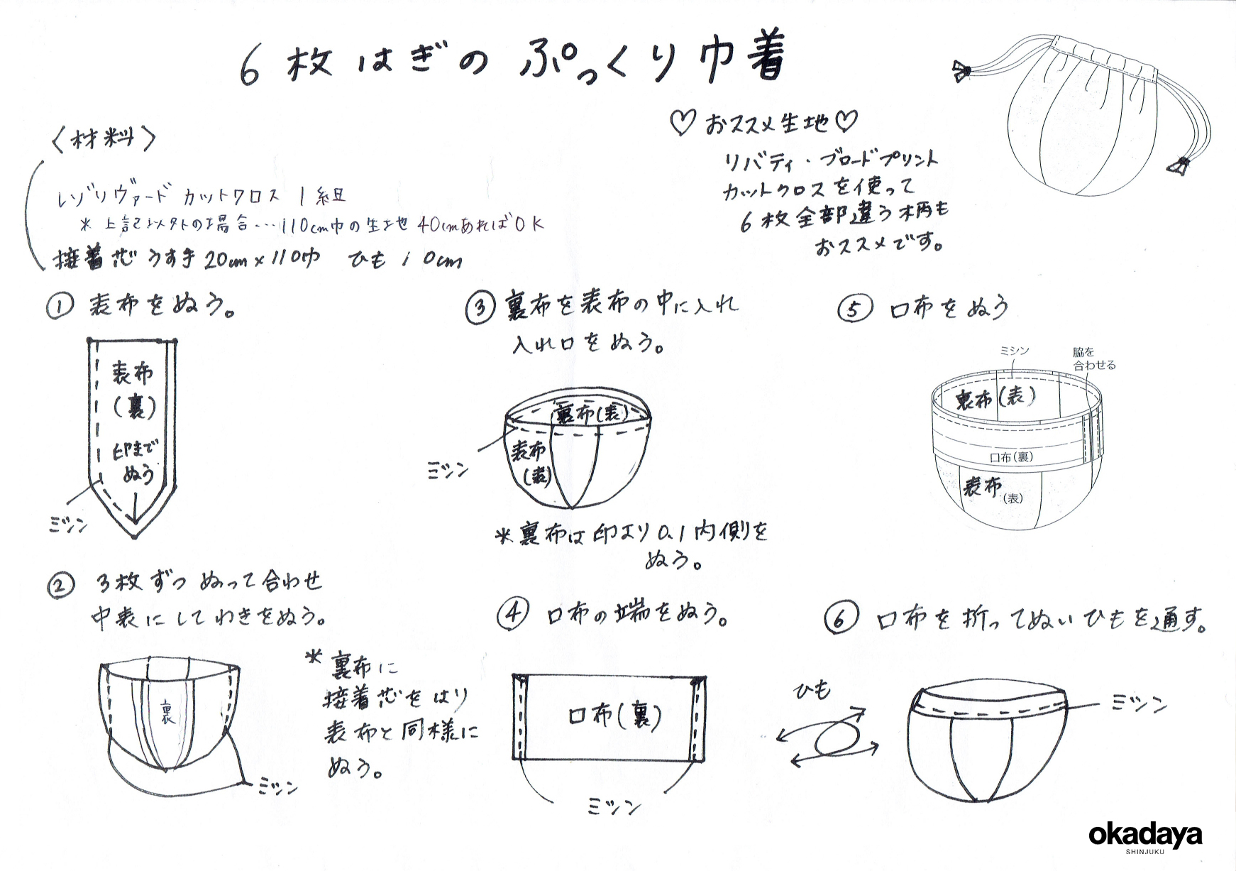 オカダヤ公式サイト少ない材料ですぐできる おうち手芸 簡単レシピ25選 新宿オカダヤ