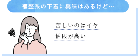 苦しいのはイヤ、値段が高い